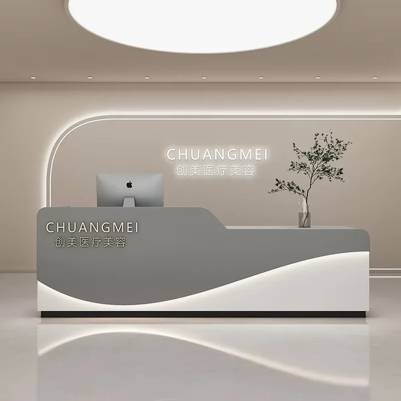 Reception Bank Advanced Desk Professional Cash Counter Customer Center Front Store Showcase Beauty Help Modern Cafe Hairdressing