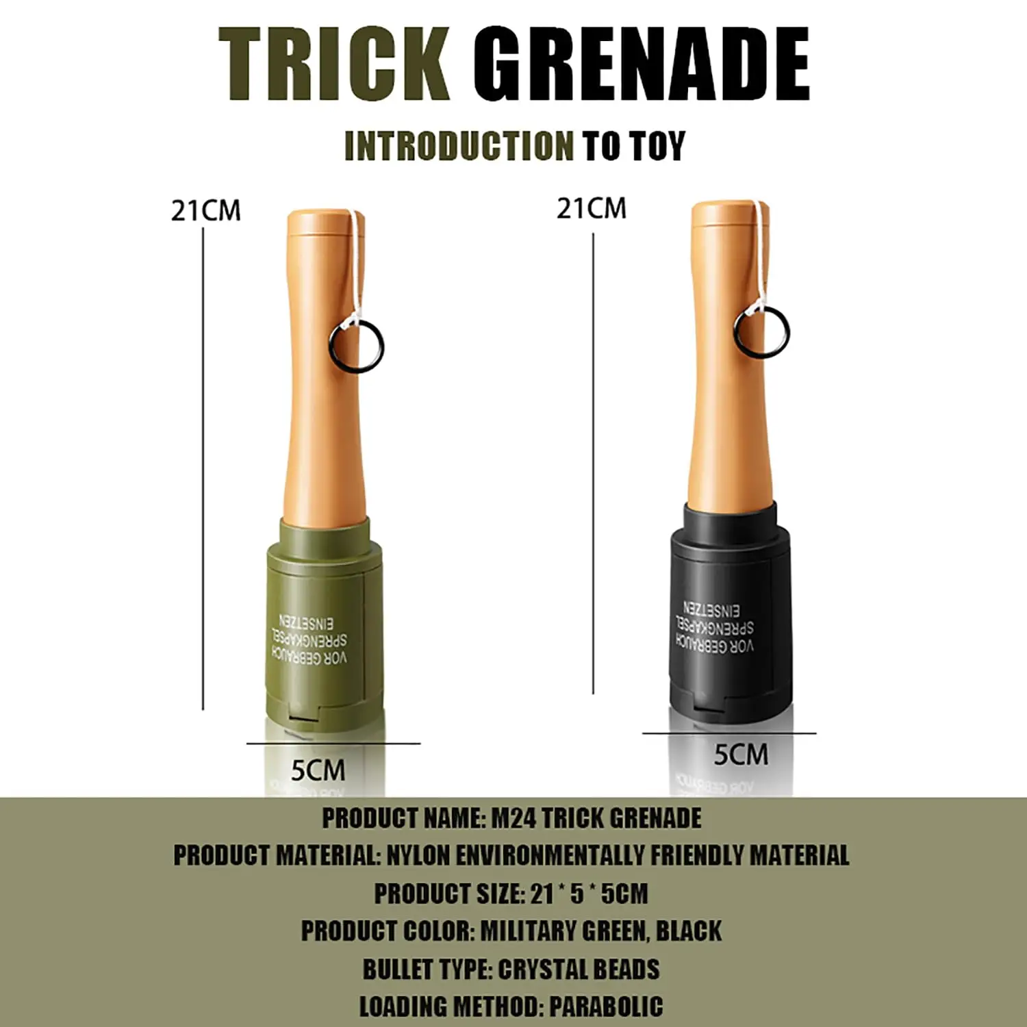 M24 قنبلة يدوية لعبة 2 قطعة الادسنس التكتيكية حلقة سحب قنبلة بلاستيكية لنموذج كرات الطلاء سقوط مقاومة إعادة الملء في الهواء الطلق فريق الرياضة #5