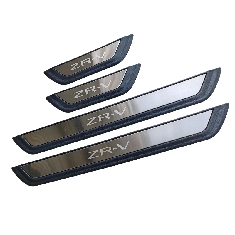 4 Stück/Set ABS Edelstahl für ZRV ZR-V 2022 Auto-Türschwellenschutz Pedalabdeckung Schutzstreifen Auto-Aufkleber Zubehör – Detail 4