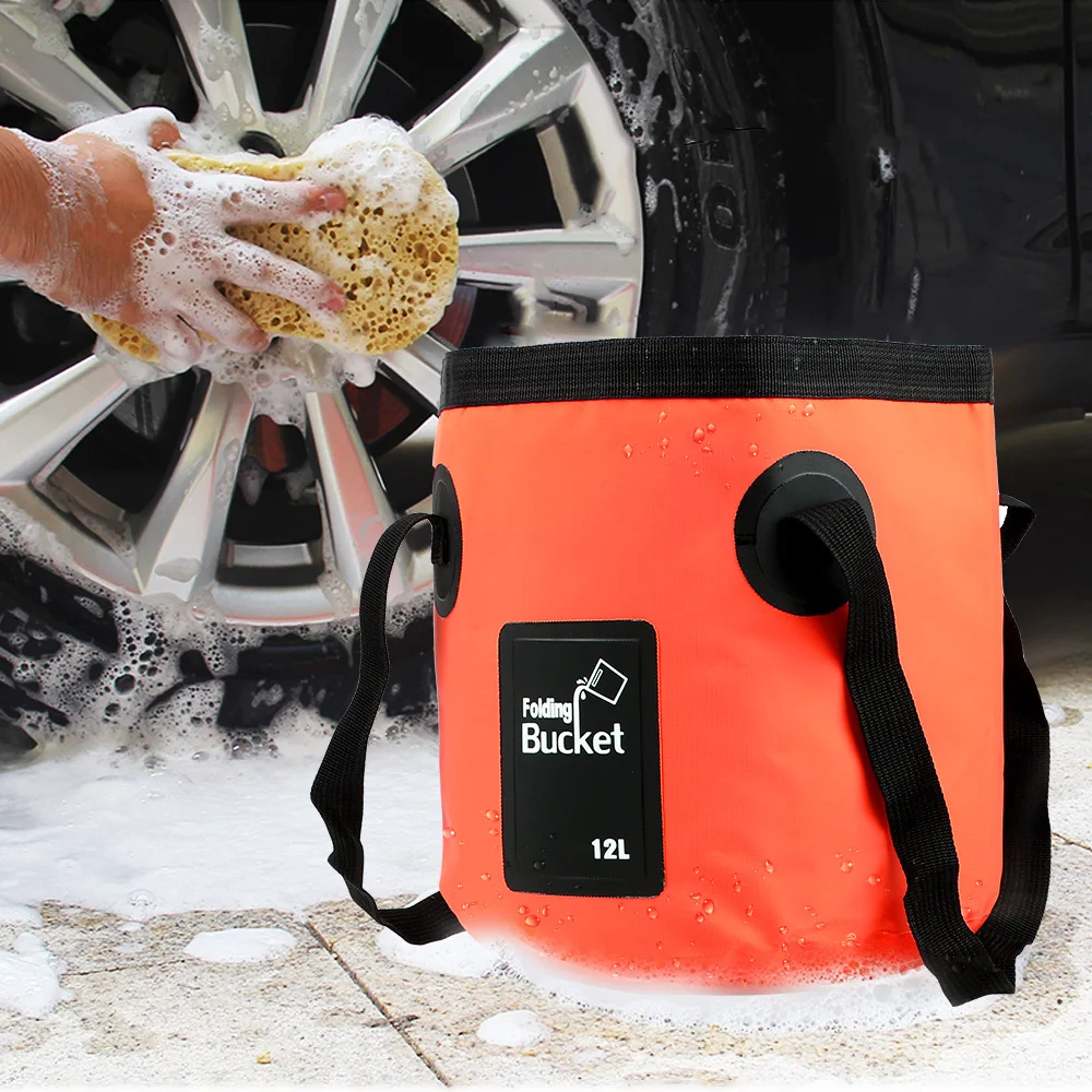 Bowl Sink Washing Bag Portable Outdoor Travel Foldable Water Bucket Car Wash Bucket Folding Bucket 12L