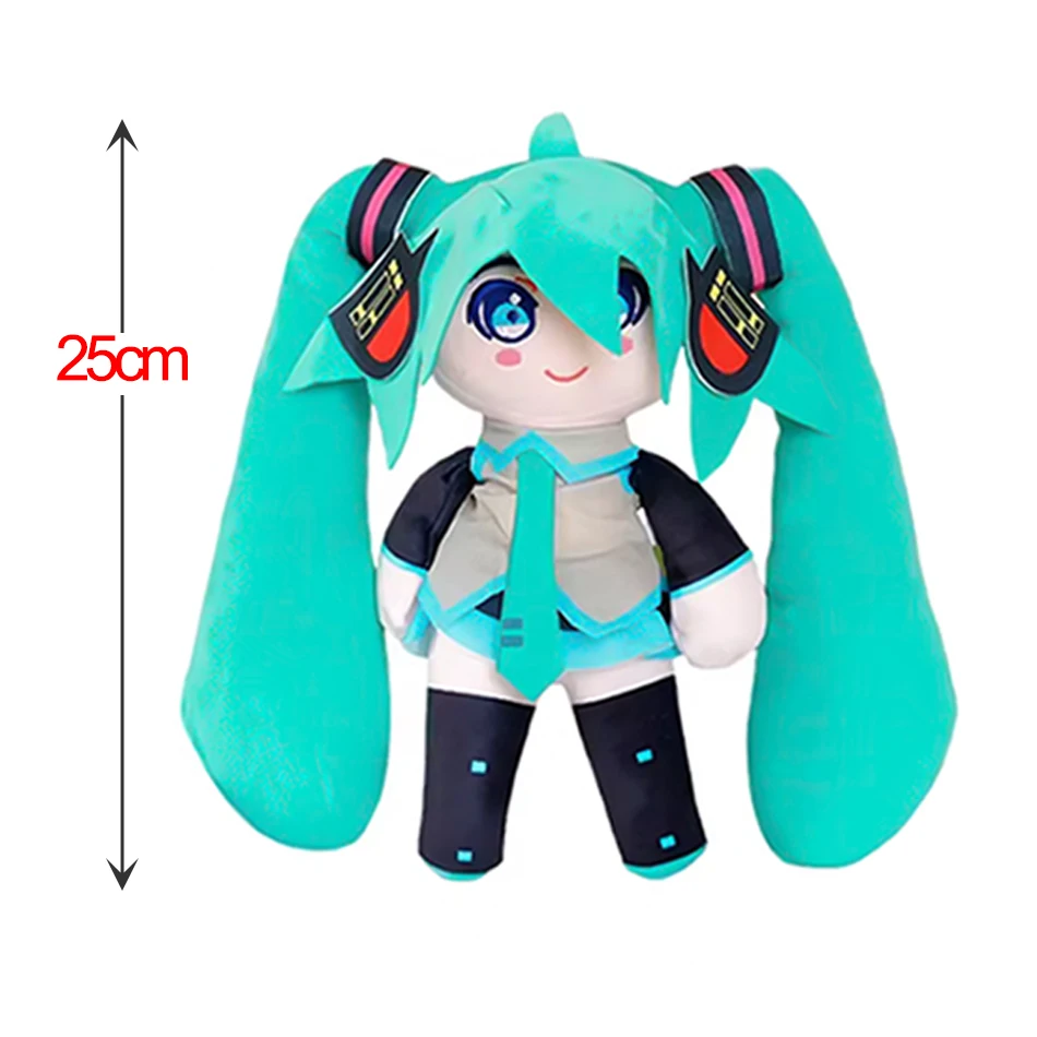 25cm  Anime Hatsune Miku Plush Doll Beautiful Girl Peripheral Plush Toy Kawaii Pillow Girl Birthday Gift Couple Gift