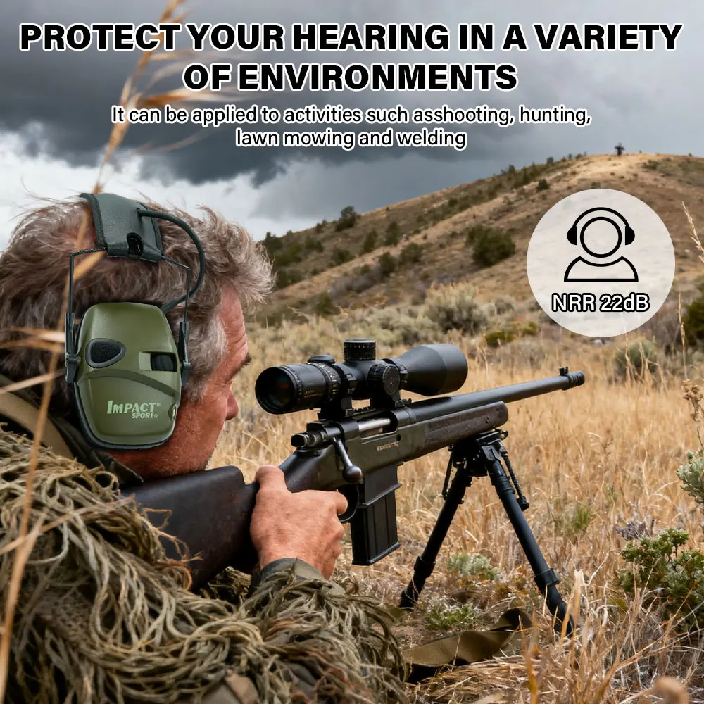 حار بيع الإفراط في الأذن سماعة الرماية النشطة الإلكترونية حماية السمع غطاء للأذنين إلغاء الضوضاء سماعة الصيد النشطة جديد