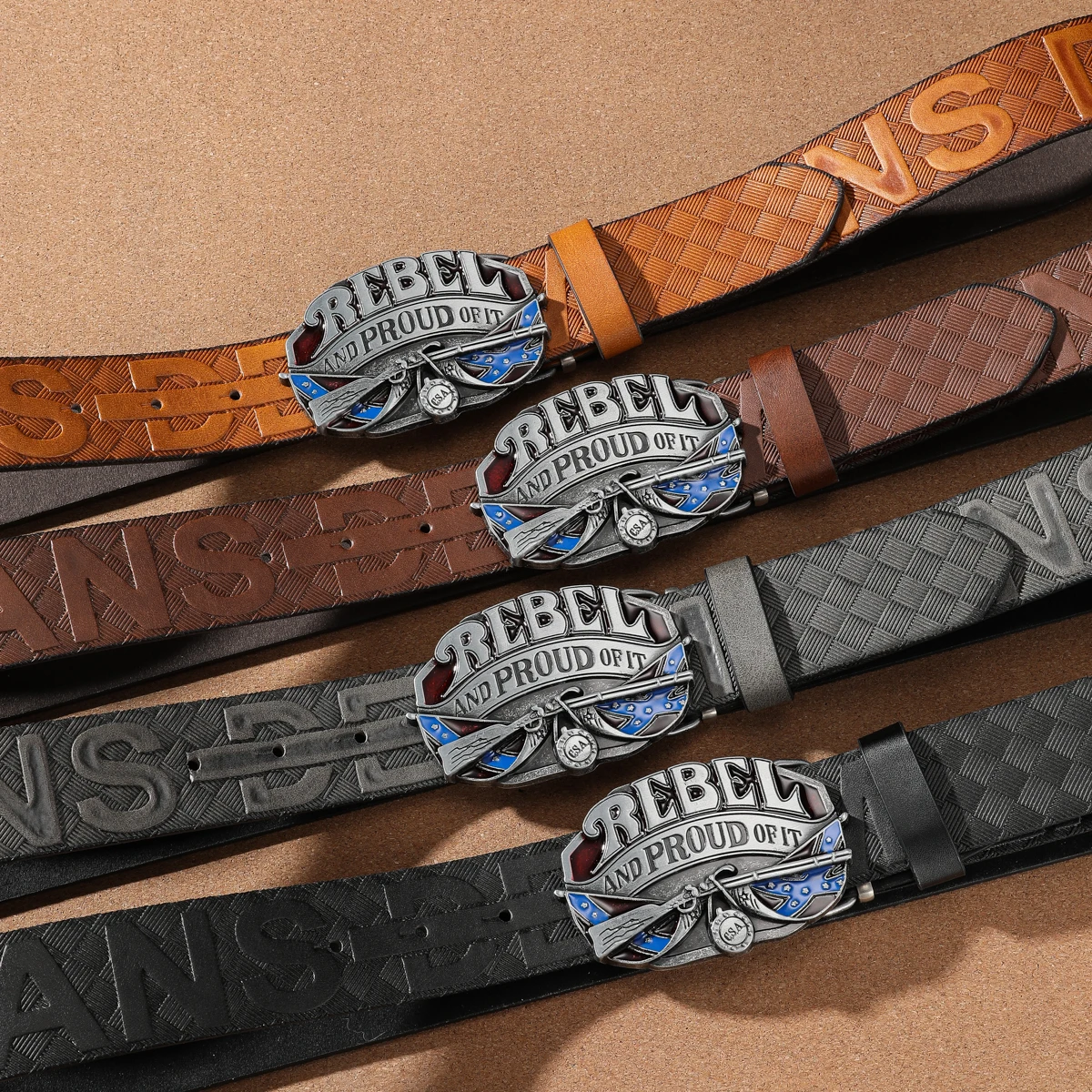 Ein lässiger, individueller und Retro-Gürtel, Kleidungsaccessoire im Western-Stil, Metallschnalle, PU-Gürtel, geeignet für Männer und Frauen. – Detail 1