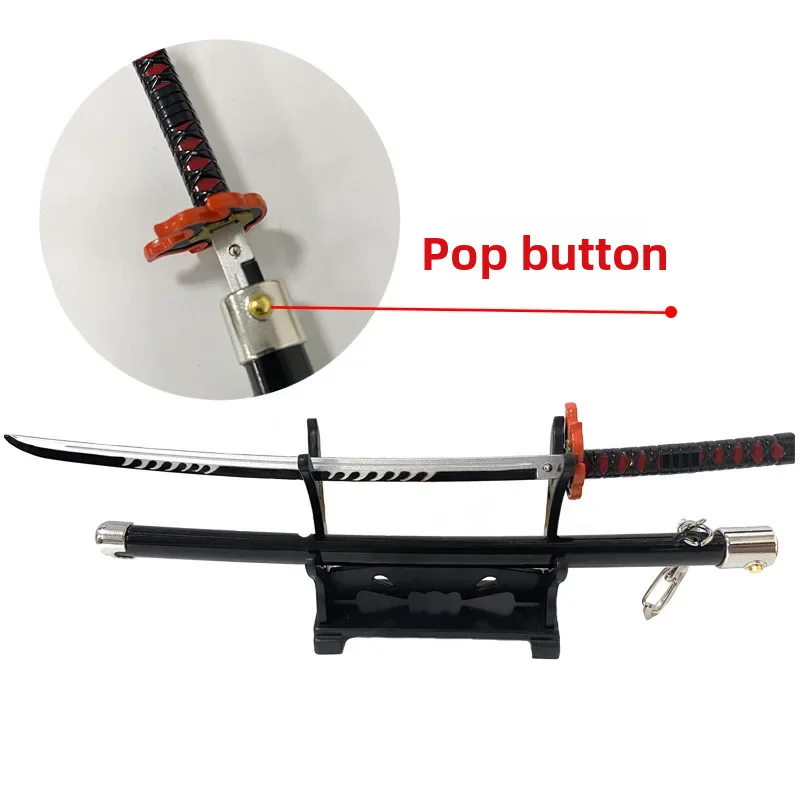 23 cm/9.05in Anime Game Perifere Taijutsu Omhuld met Bounce Okumura Rin Metalen Wapen Model Samurai Zwaard Craft Ornament Gift