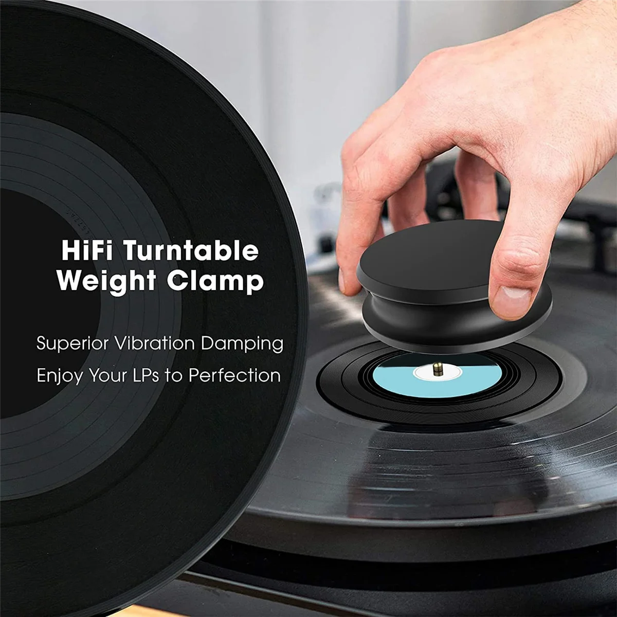 Morsetto bilanciato a disco stabilizzatore per dischi in vinile in alluminio per giradischi LP accessori per giradischi argento