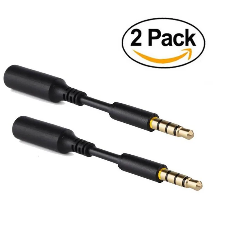 LBSC2x 3.5mm Male to 3.5mm Female Extension Cable Headset Audio Jack Extender Adapter for iPhone 6, 6Plus and Other Smartphones