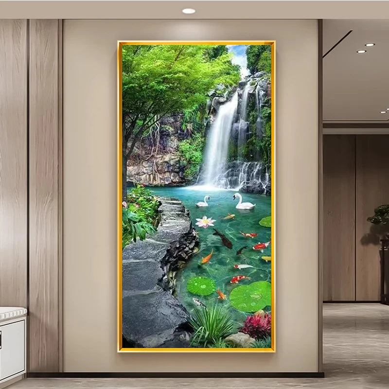 

Вышивка крестом ручной работы: современный простой классический узор для входной двери, самодельная печатная вышивка, приносящая богатство и изобилие.