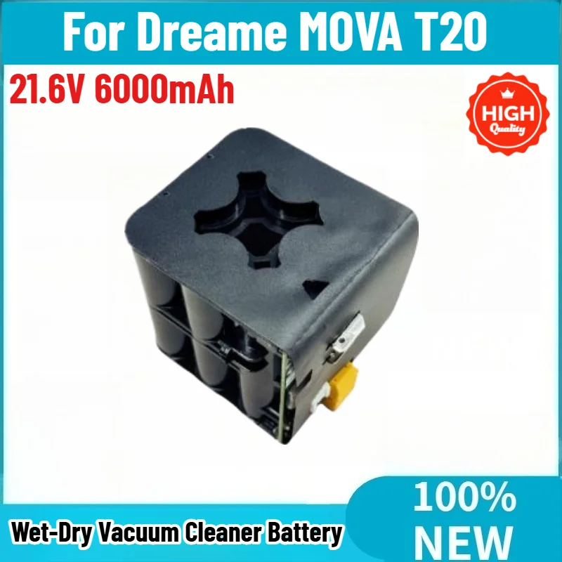 21.6V 6000mAh Battery for Dreame MOVA T20 Wet‑Dry Vacuum Cleaner High Quality Replacement Battery