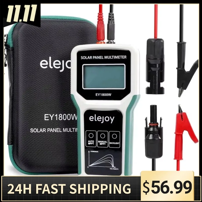 

EY-1800W Тестер солнечных панелей MPPT Мультиметр фотоэлектрических панелей, модернизированный диапазон измерения (5–1800 Вт, 20–120 В, 0–60 А), инструменты MPPT