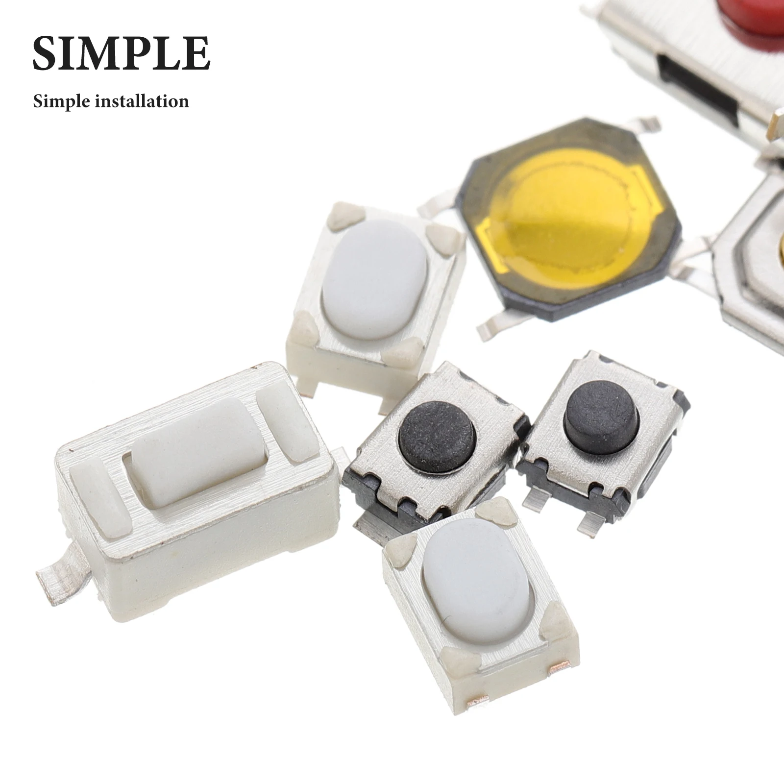 200Pcs Push Button Switches for Car Remote Control Key Fob Replacement Micro Momentary Switch Compact Size Universal Fit