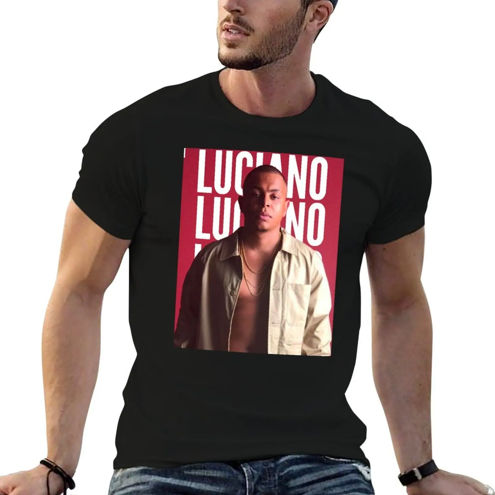 

Футболка Luciano Rapper, забавные футболки с темным юмором, футболки для мужчин, хлопковые мягкие мужские футболки для мужчин, футболка