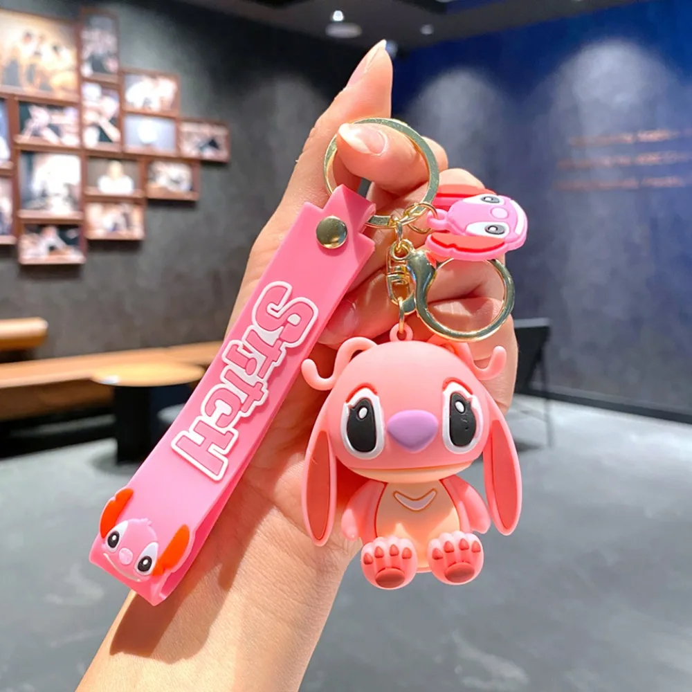 الكلاسيكية ديزني الكرتون غرزة جديدة تنوعا المفاتيح لطيف دمية نموذج قلادة عيد الميلاد الأطفال المفضلة على ظهره شنقا هدية #6