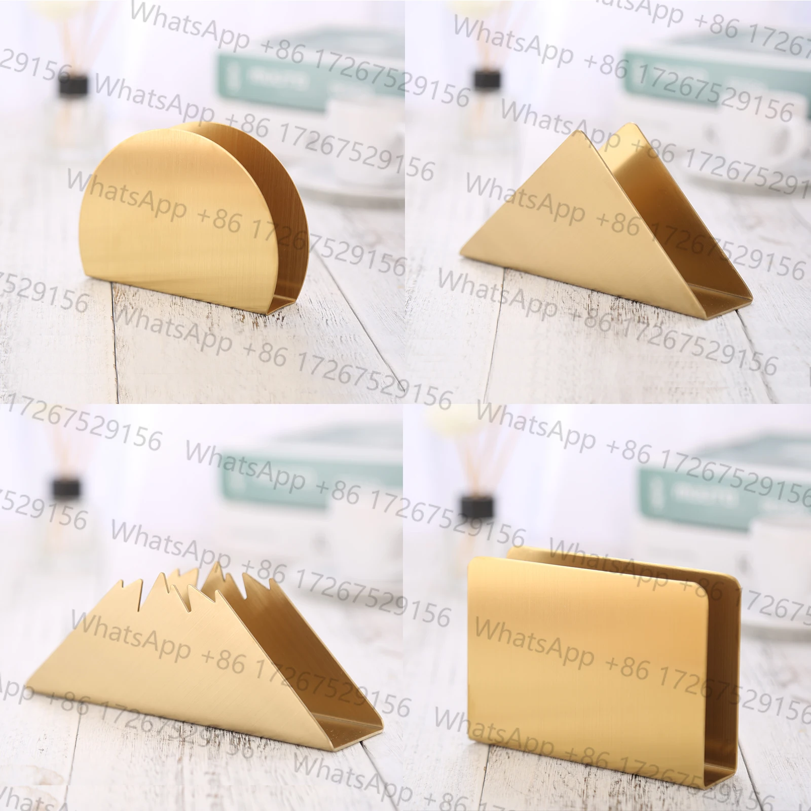 1 PC Paper Towel Holder Table Napkin Holder Rack Gold Plated Stainless Steel Storage Tower Holder Hotel Home Wedding Decoration