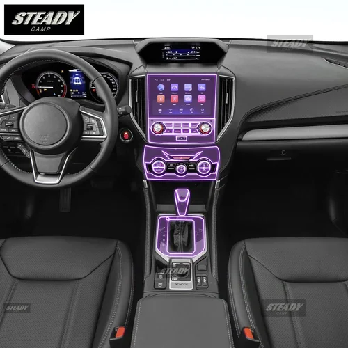 Imagen 2 del producto Para SUBARU FORESTER 2019-2024 consola central interior de coche película protectora de pintura TPU transparente pegatina antiarañazos pantalla LCD