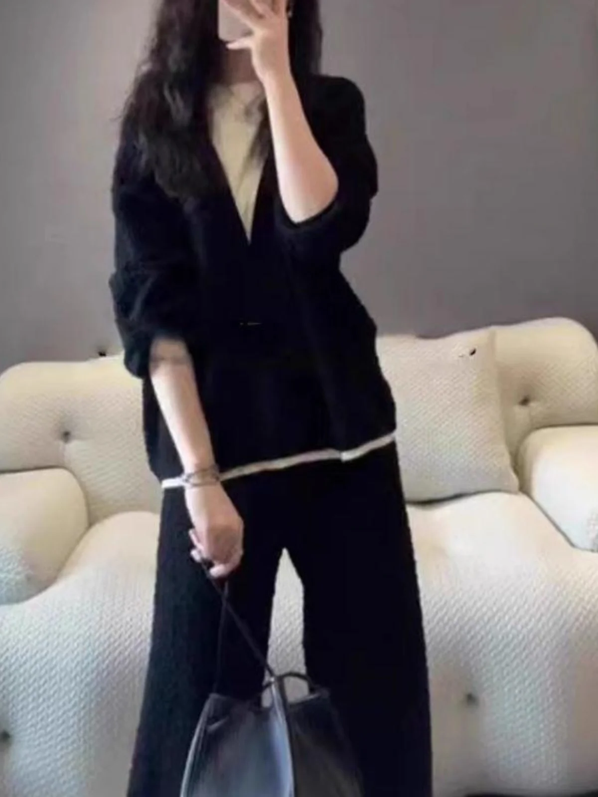 

Premium Feel Sportswear Set Women Loose Slimming Korean Fashion Stylish Youthful Sweatshirt Casual Two Piece Set Autumn