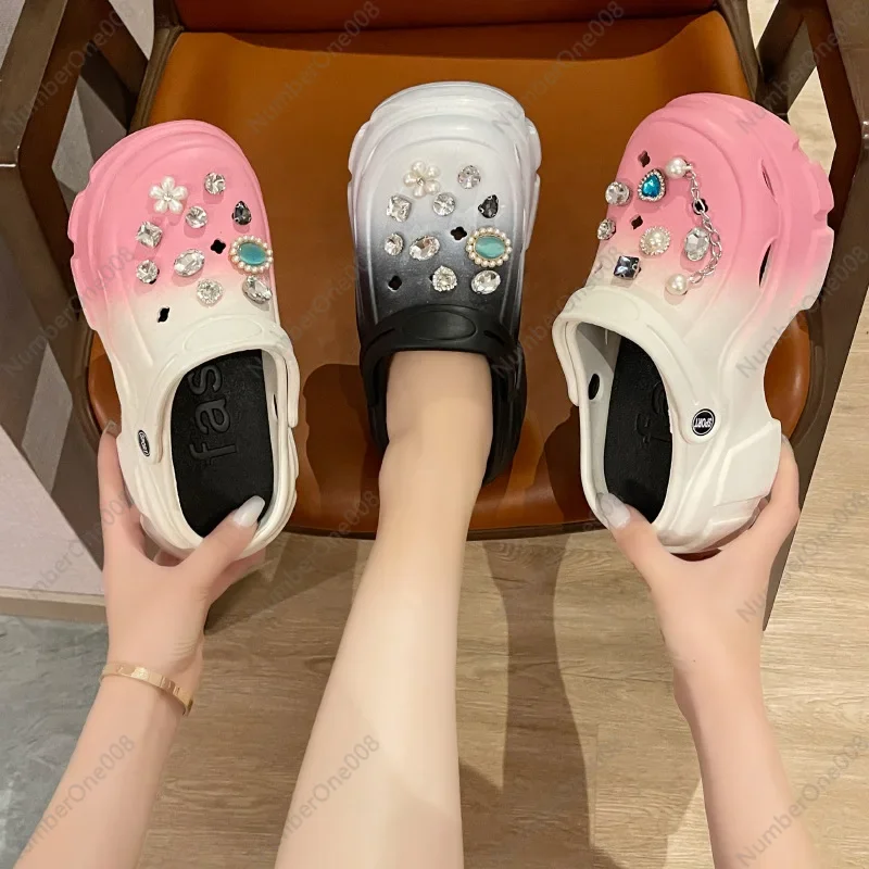 

Cave Shoes, женская летняя одежда, нескользящая сумка с жемчугом, крутые тапочки