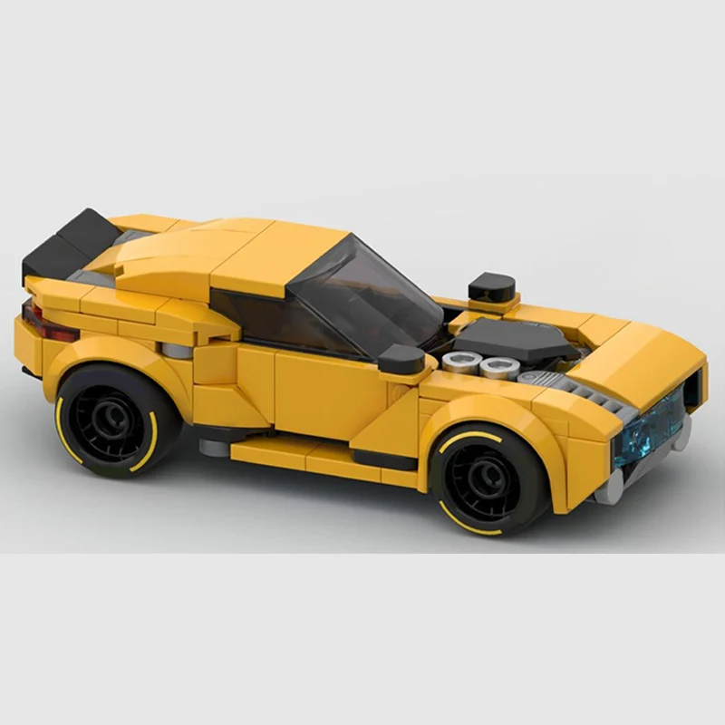 Speed Racing Car Model MOC Building Bricks Type-99 Earthy Yellow Car Modular Technology Children Holiday Gifts Assemble Toy Suit