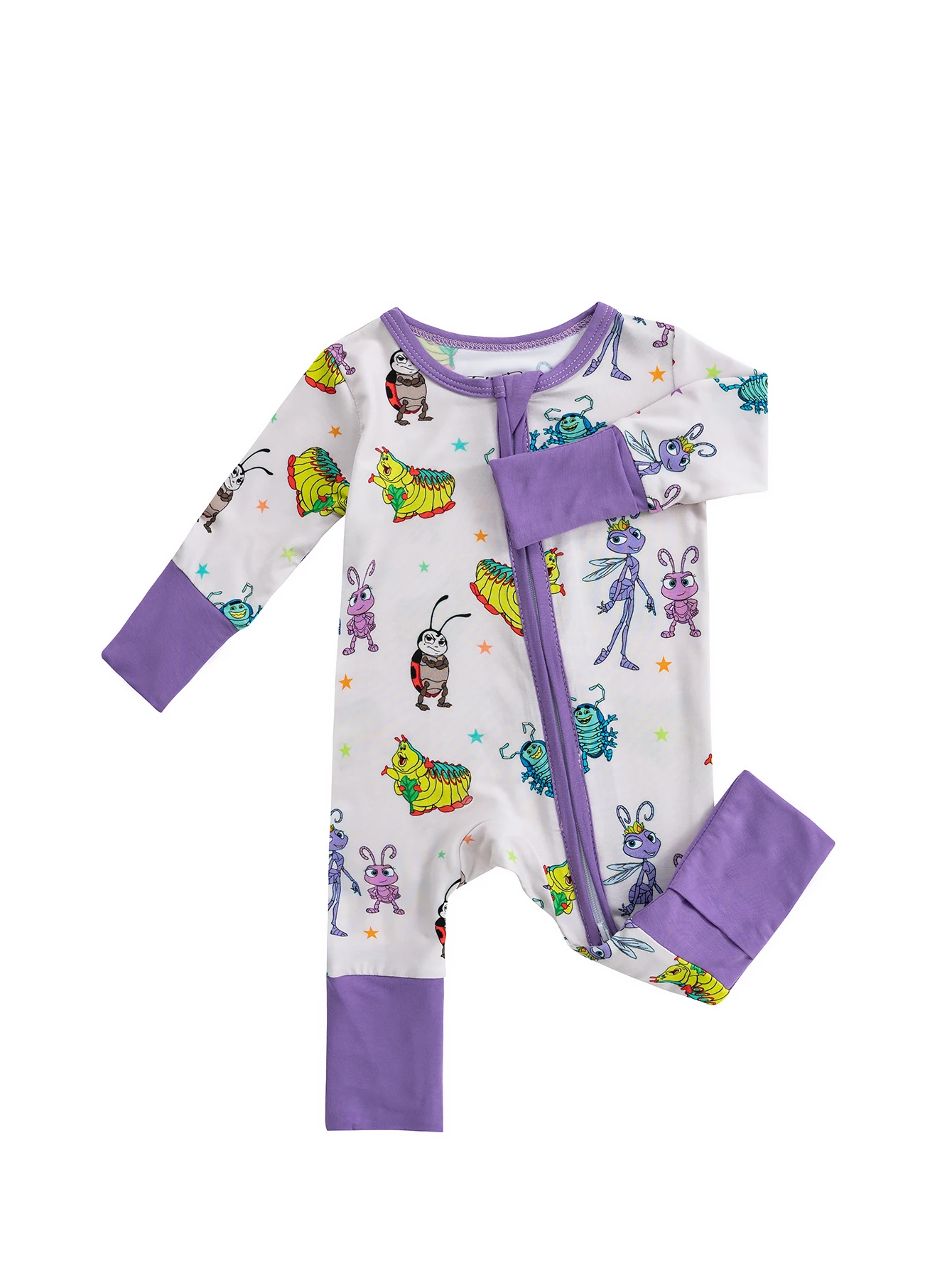 Ultra-Soft Bamboo Fibre Baby Romper | Eco-Friendly Hypoallergenic Unisex Sleepwear/Playwear | 0-24 Months view 2