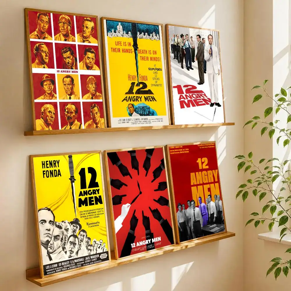 Movie 12 Angry Men Poster High-definition Waterproof Poster Stickers Suitable For Bedroom Living Room Home Decoration