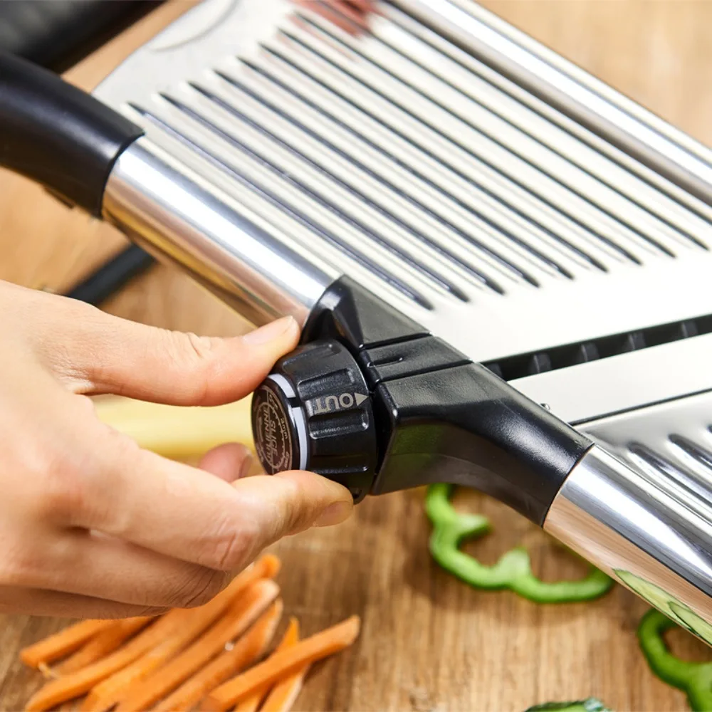 

Kitchen Gadgets Adjustable Vegetable Slicer Efficient Stainless Steel Vegetable Cutter Professional Vegetable Chopper Restaurant