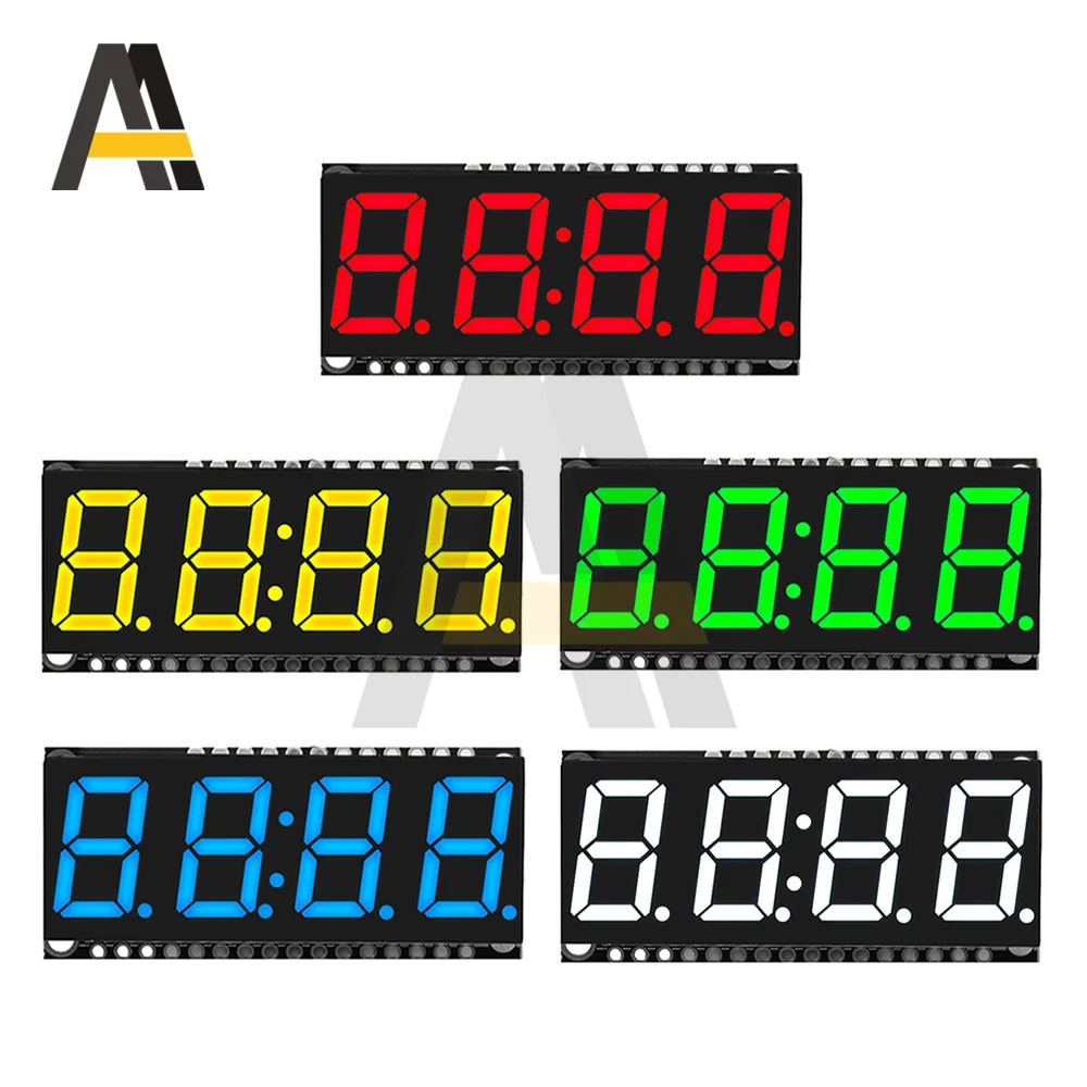 

0.56-inch 4-bit 7-segment Display Module HT16K33 Drives I2C Clock Module red/yellow/green/white/blue light