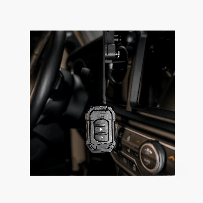 Black Aluminum Key Case for Premium Off-Road Car Key Cover Attachment