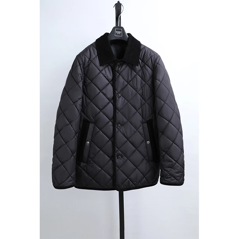 

Casual Color Blo Collar Cotton Jaet Men's Faion Urban Sle Long Sve Mid-Length Coat Single Button Closure