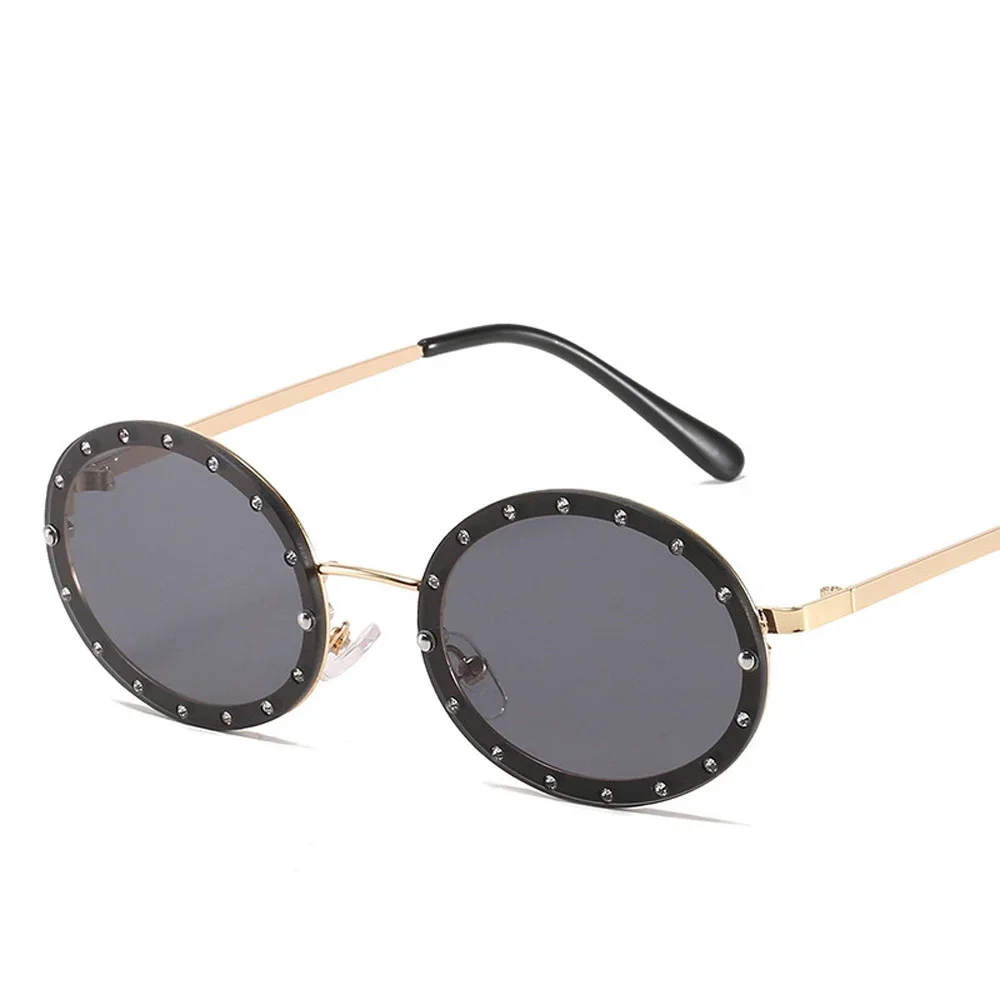 Diamond Oval Small Frame Luxury Sunglasses Men Women Fashion Shades UV400 Vintage Glasses