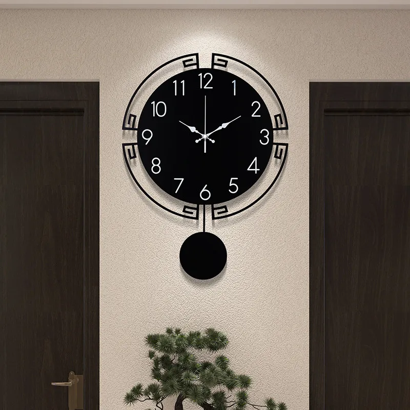 Luxury Digital Wall Watch Wall Fashion Nordic Clock Living Room Modern Silent Round Simple Horloge Murale Ornaments Home Decor