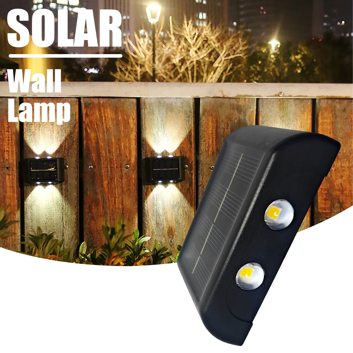 

Solar LED Wall Light Up Down Outdoor Waterproof Lamp for Garden Yard Decoration