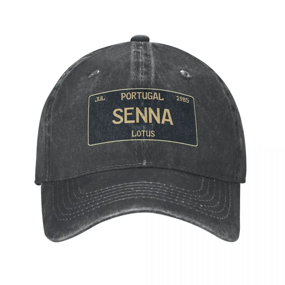 Ayrton Senna Baseball Cap Vintage Distressed Denim License Plate Snapback Hat for Men Women Outdoor Unstructured Soft Caps Hat