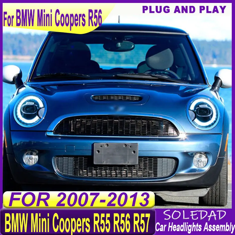 Car Headlight For BMW Mini Cooper R55 R56 R57 2007 2008 2009 2010 2011 2012 2013 Front DRL Turn Signal Light Headlamp Assembly