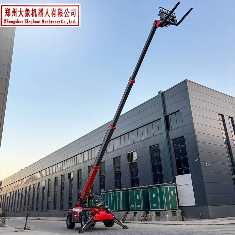 Customized Telehandler 3 Ton 6 Ton Telescopic Handler 7m 10m 14m 18m Telescopic Forklift With Man Basket