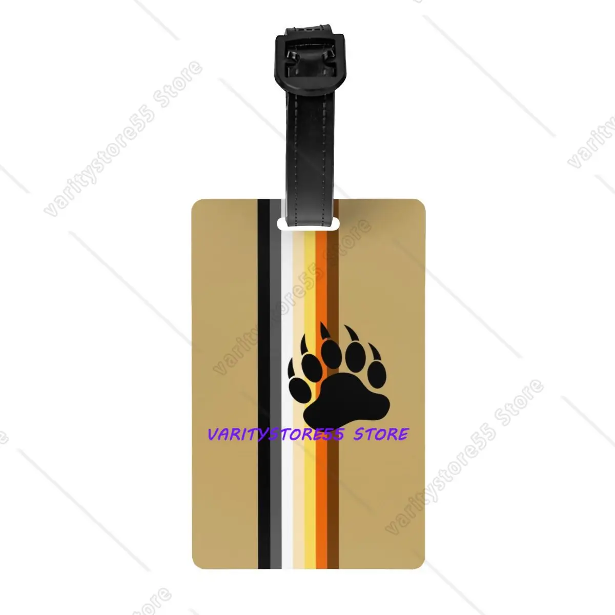 

Custom Gay Bear Paw Flag GLBT Luggage Tag With Name Card LGBT Lesbian Privacy Cover ID Label for Travel Bag Suitcase