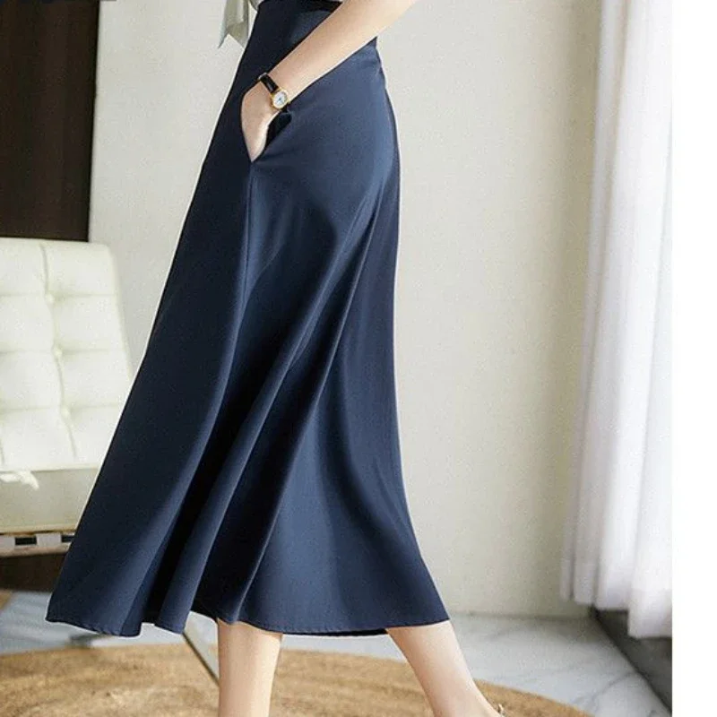 New In Woman Skirt Midi A Line Skirts for Women Chic and Elegant Modest High Quality Luxury Korean Fashion Casual Harajuku Style