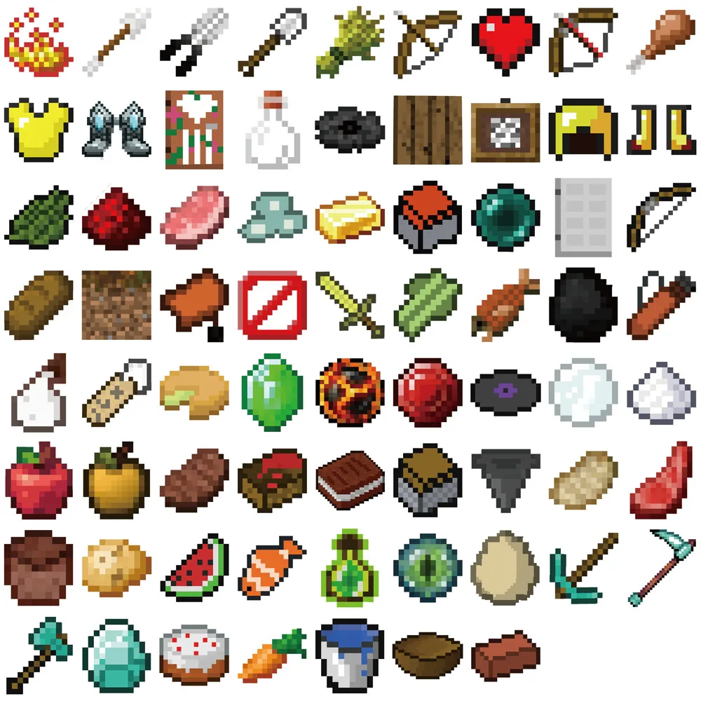 70 قطعة من ملصقات ألعاب البكسل الإبداعية، حافظات هواتف مزخرفة، أكواب مياه للكمبيوتر المحمول، ملصقات شخصية ذاتية الصنع #4