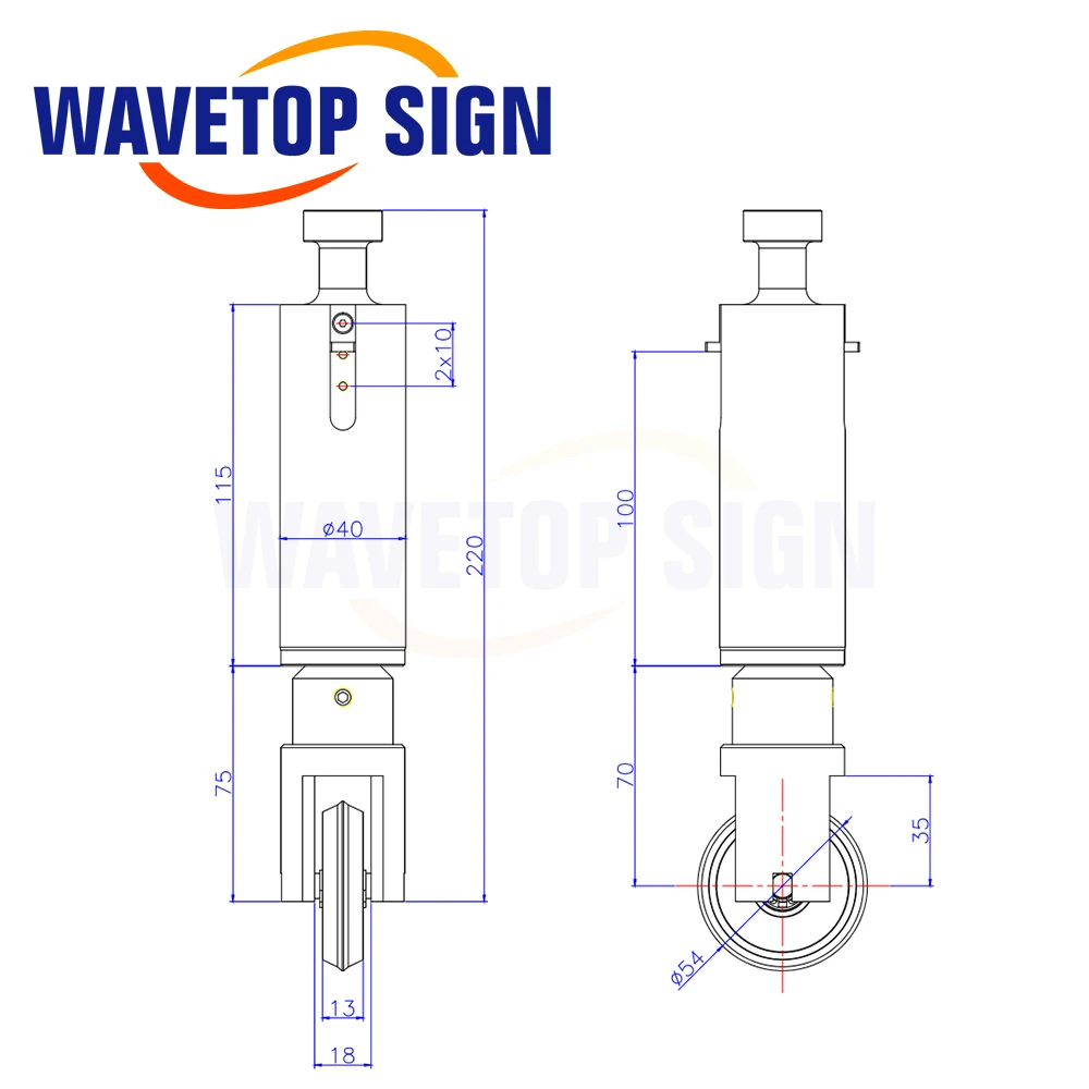 WaveTopSign CNC Vibrating Knife Pressure Wheel for Cutter Corrugated Paper Cardboard Corrugated Plastic Plate and Other Material