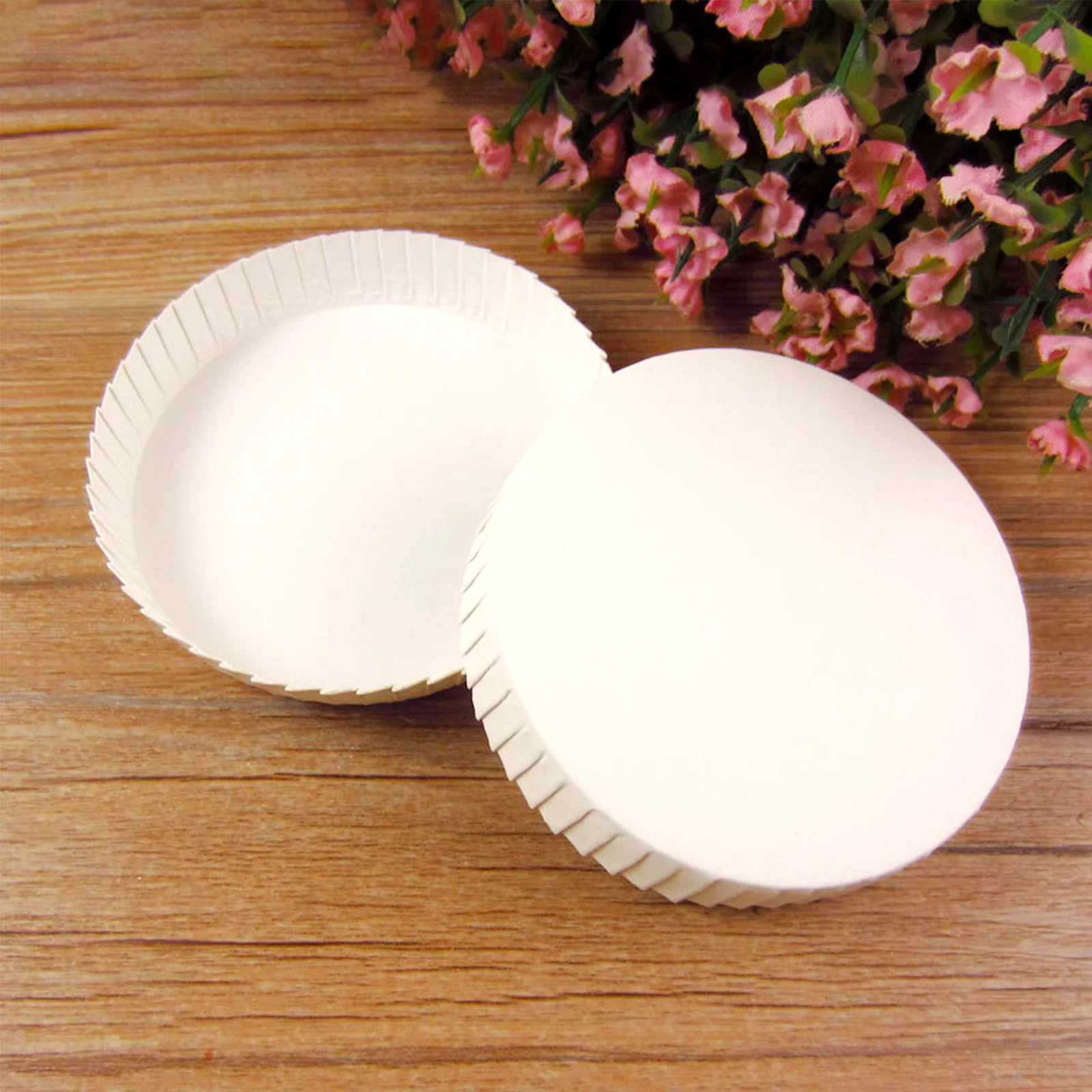 

100Pcs Disposable Cup Lids Paper Cover Stackable Design Coffee Tea Drinking Cups Household Use Disposable Cup Covers