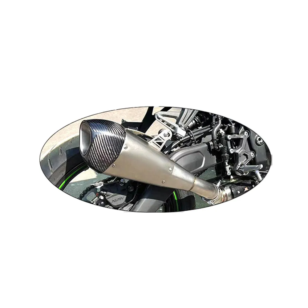 For Kawasaki Ninja ZX4R ZX4RR Full Exhaust Tips Motorcycle Muffler Slip-on Exhaust Systems Exhausts Pipes 4