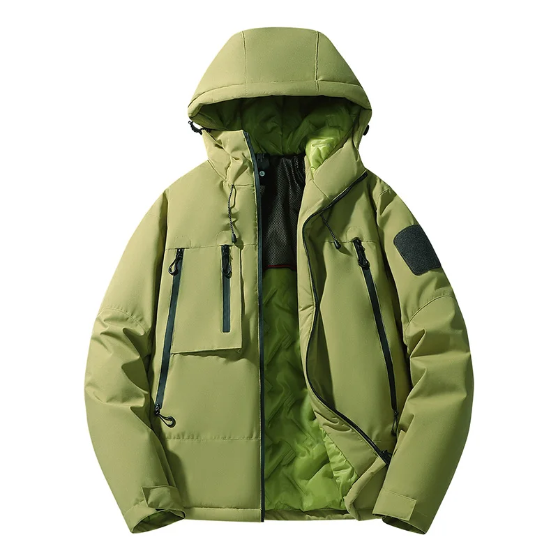 

Men's Hooded Puffer Jacket Graphene Lining Waterproof & Windproof Parka Jacket Outdoor Style Winter Hiking Daily Commute Coats