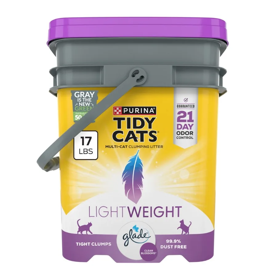 

Наполнитель для кошачьего туалета Purina LightWeight Clumping с ароматом Glade Clean Blossoms, 17 фунтов, ведро