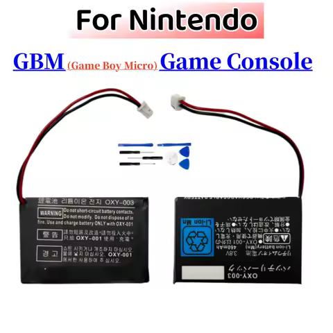 OXY-003 460mAh Rechargeable Battery 3.8V Lithium Battery For Nintendo Oxy003 GBM Game Boy Micro Game Console Replacement Battery