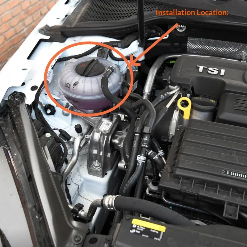 Coolant Expansion Reservoir Tank OE 5Q0121407 For Seat Leon ST FR 5F Ateca Tarraco Skoda Octavia MK3 A7 Superb 3 VW Audi view 2