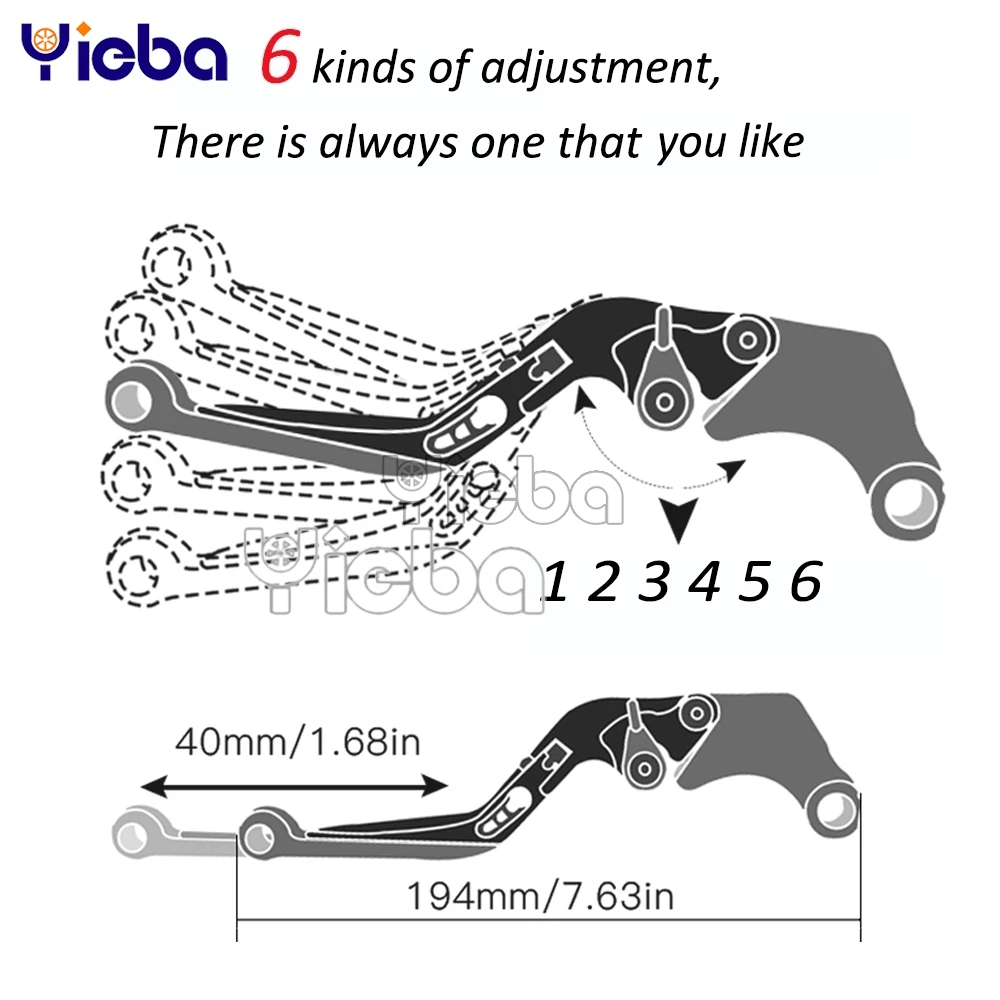 Motorcycle Brake Handle Motorbike CNC Clutch Brake Levers Handlebar Grips Ends For Kawasaki ZRX1100 ZRX 1100 1999~2007 2006 2005 6