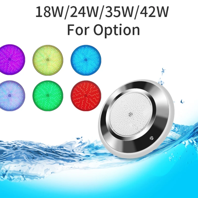 Refined 35w Wholesale Remote Control Rgb Wall Mounted Ip68 12 Volts Underwater Led Swimming Pool