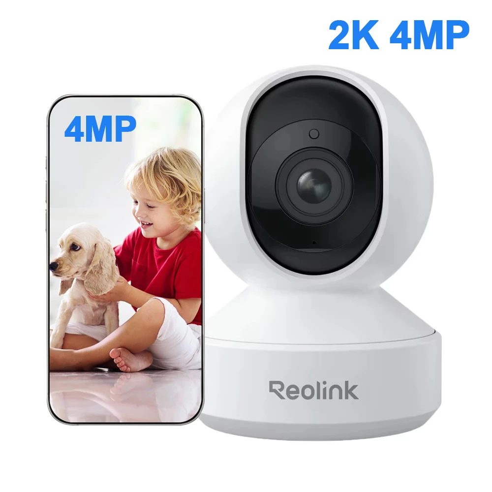 

Беспроводная Wi-Fi камера REOLINK 2K 4MP для помещений, 2.4G, с обзором 360 градусов, двусторонней связью, для наблюдения за детьми/домашними животными