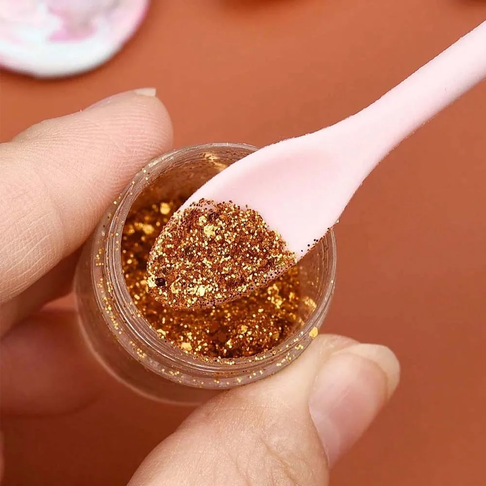 1PC Double-Headed Silicone Seal Wax Scraper Cleaning Spoon Stamp Tool DIY Epoxy Resin Decoration Powder Multifunctional Spoon ﻿