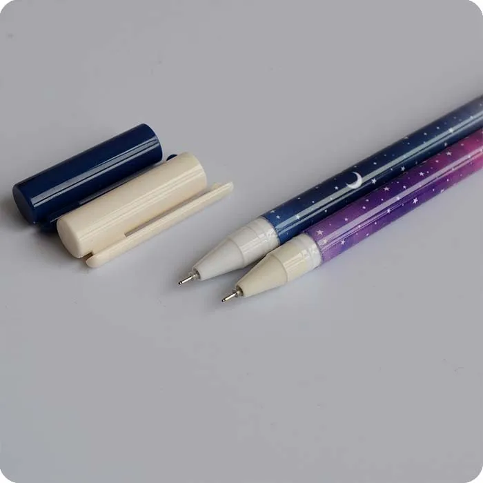3 pcs/lot 0.35 mm Good Night Starry Sky Gel Pen Ink Marker Pen School Office Supply Escolar Papelaria Office Signature Pen