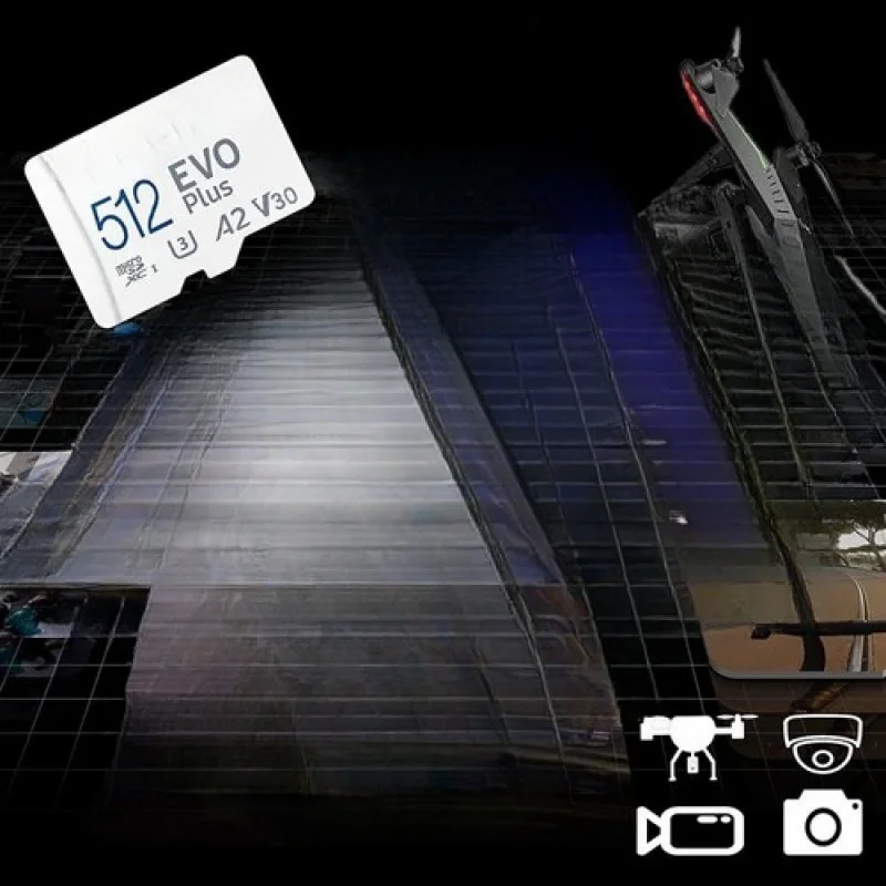 

Новая карта памяти MicroSDXC V30 4K U3 A2 512 ГБ для Samsung EVO/PRO с адаптером