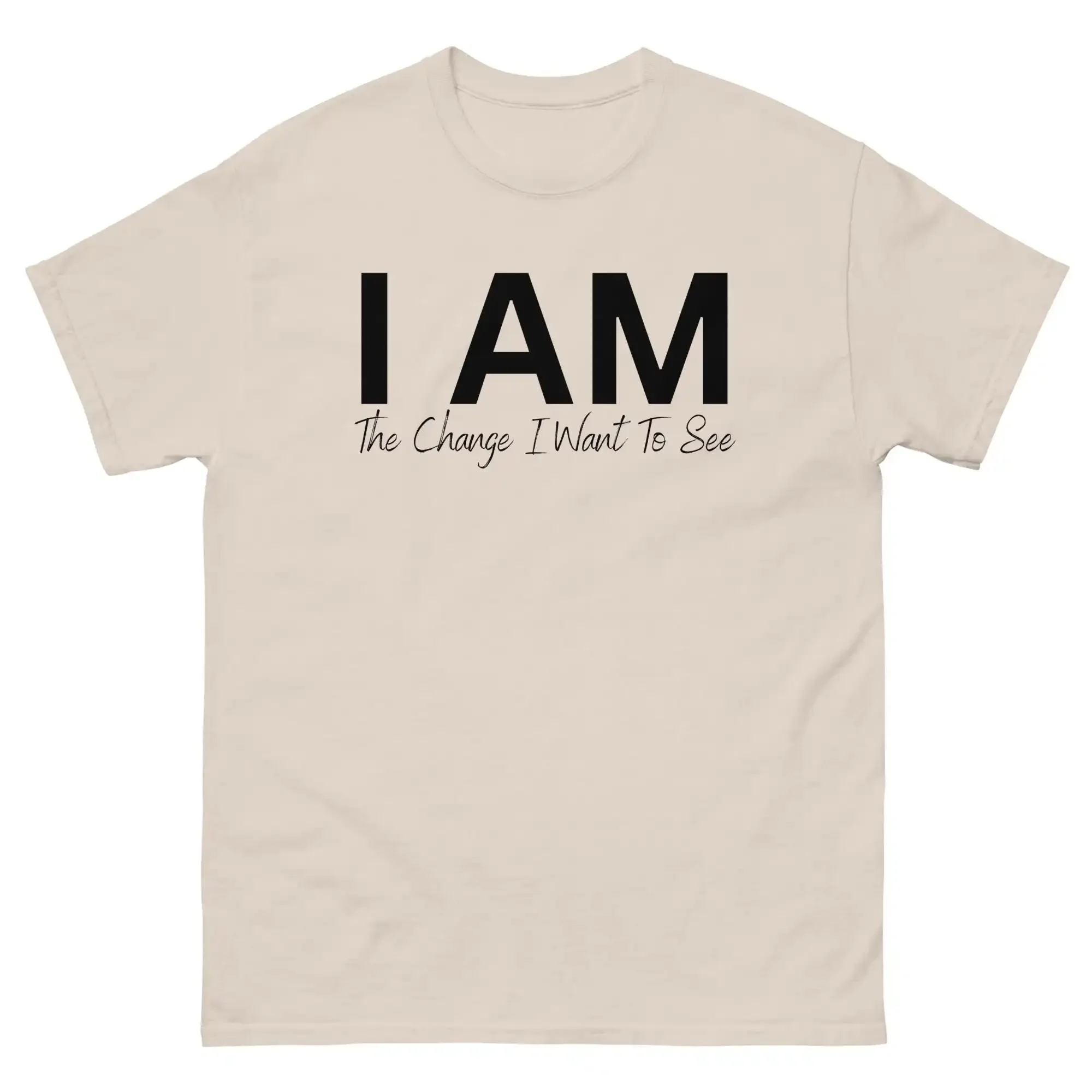 T-shirt unisexe inspirant « Je suis la transformation que je souhaite voir » pour la motivation et l'expression de soi, noir